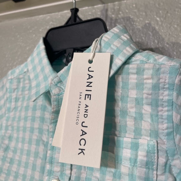 Jami & Jack Baby Gingham Cabana Matching Set - Size 3-6 Months - Picture 2 of 4